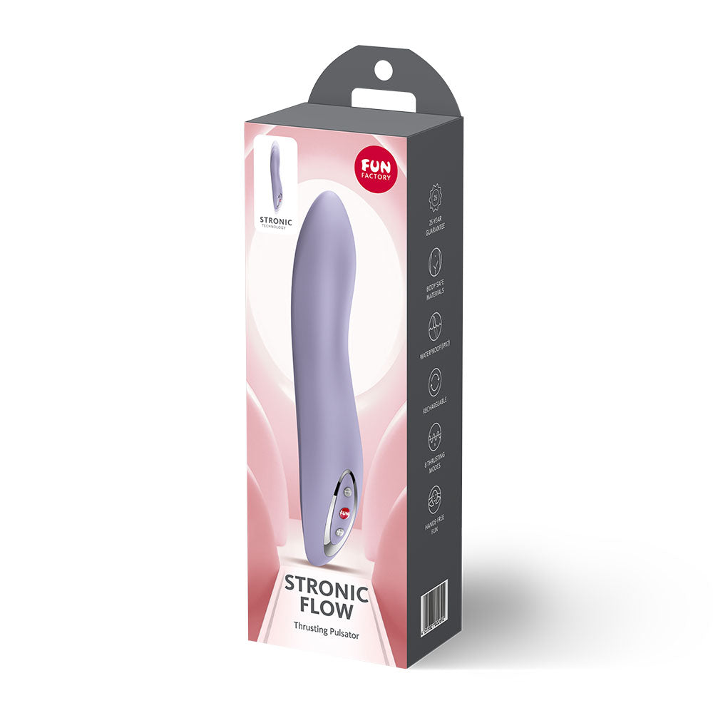 Fun Factory Stronic Flow (Light Violet) – USB Rechargeable Thrusting Vibrator