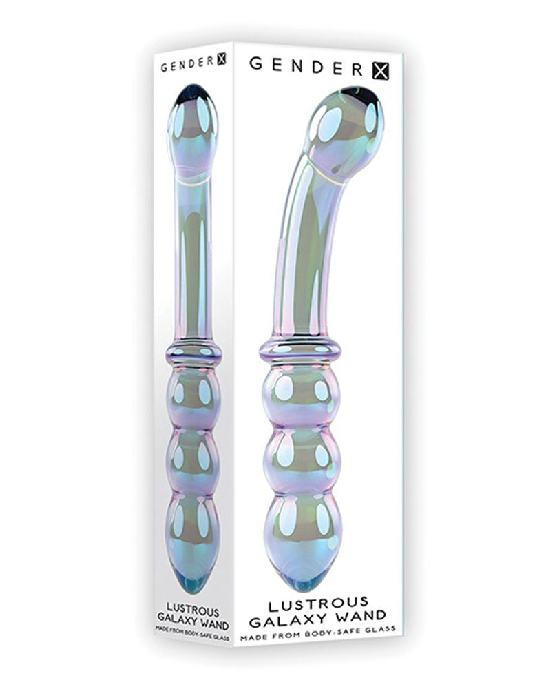 Gender X Lustrous Galaxy Wand – 18.5 cm Double-Ended Glass Massager