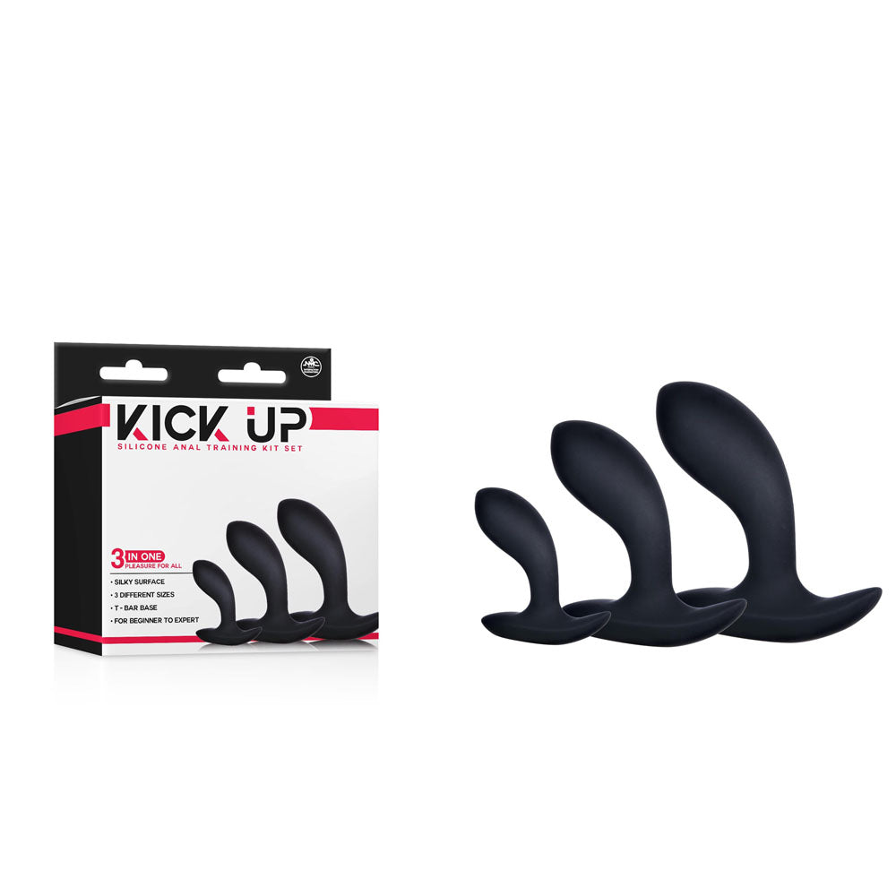 Kick Up Anal Trainer Set - Set of 3 Sizes 5.1cm to 8.9cm