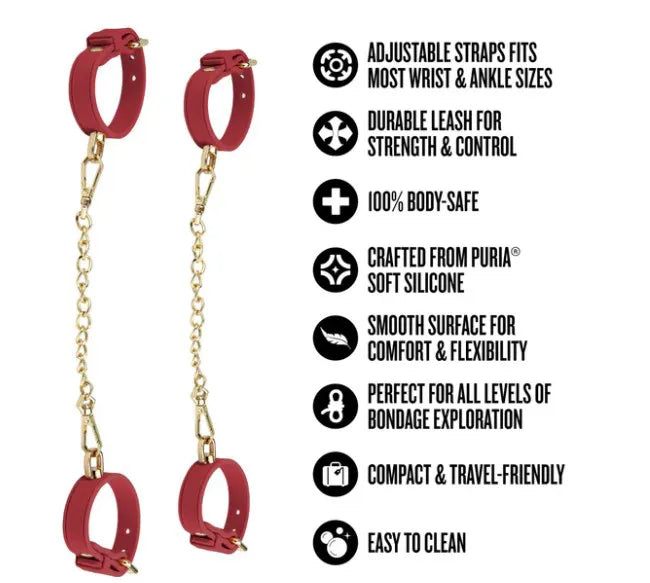 Temptasia Ardor – Silicone Wrist and Ankle Restraints Set