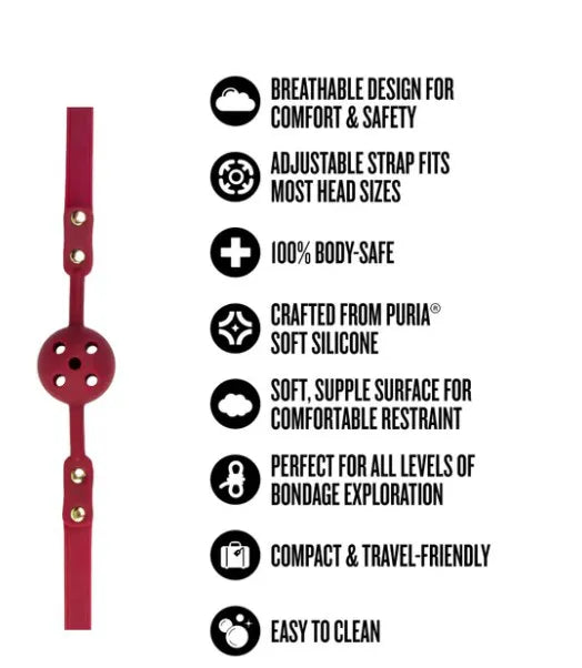 Temptasia Ardor – Breathable Silicone Ball Gag with Adjustable Strap