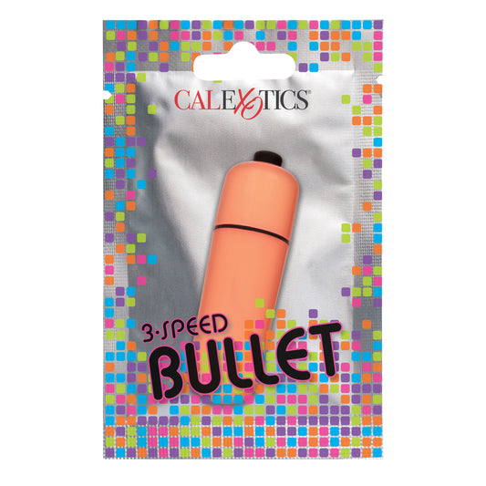 Foil Pack 3-Speed Bullet Vibrator in Vibrant Orange Color