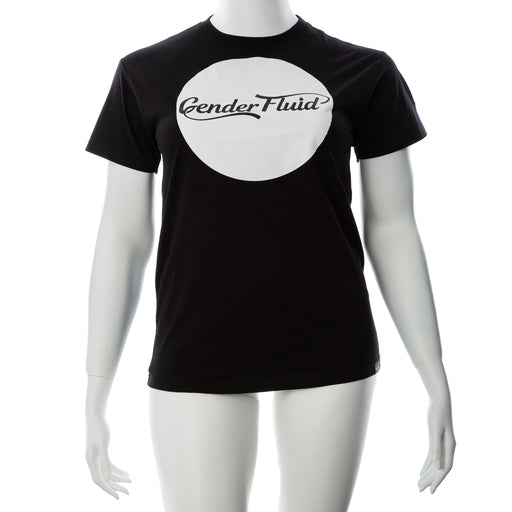 Gender Fluid Logo Tee Black Extra Large XL Cotton Screen Printed