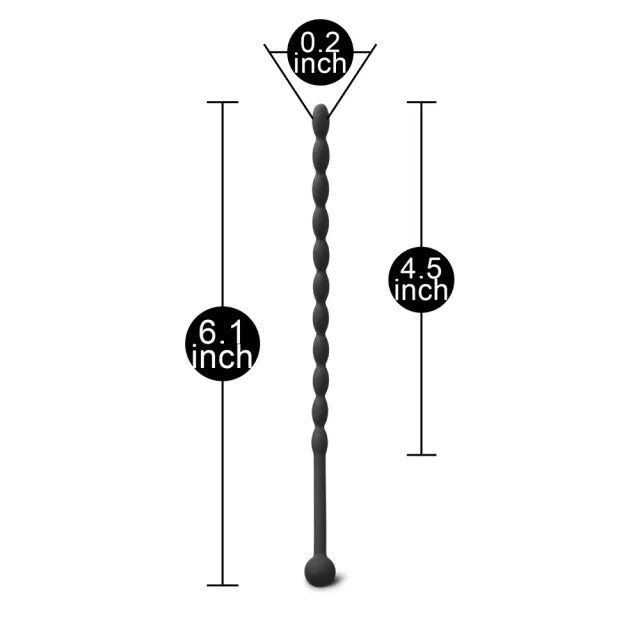 Silicone Beaded Penis Sound Plug – 6 Inch Flexible Penis Plug