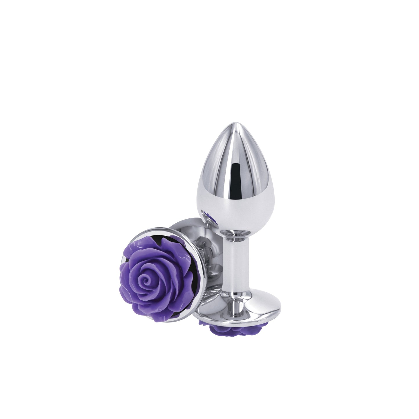 Rear Assets Rose Small (Purple) – 7.6 cm Metal Butt Plug