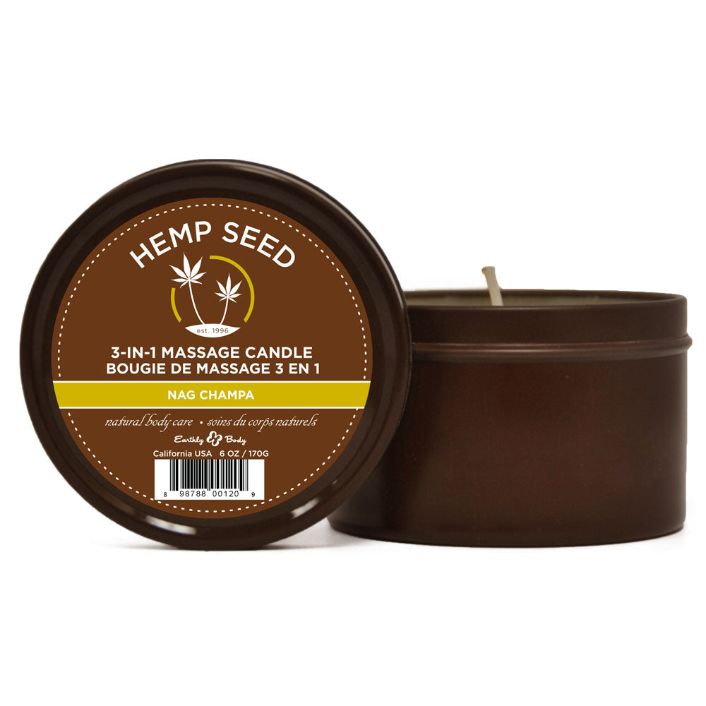 Hemp Seed 3-In-1 Massage Candle Nag Champa Scent – Massage Candle 170 g