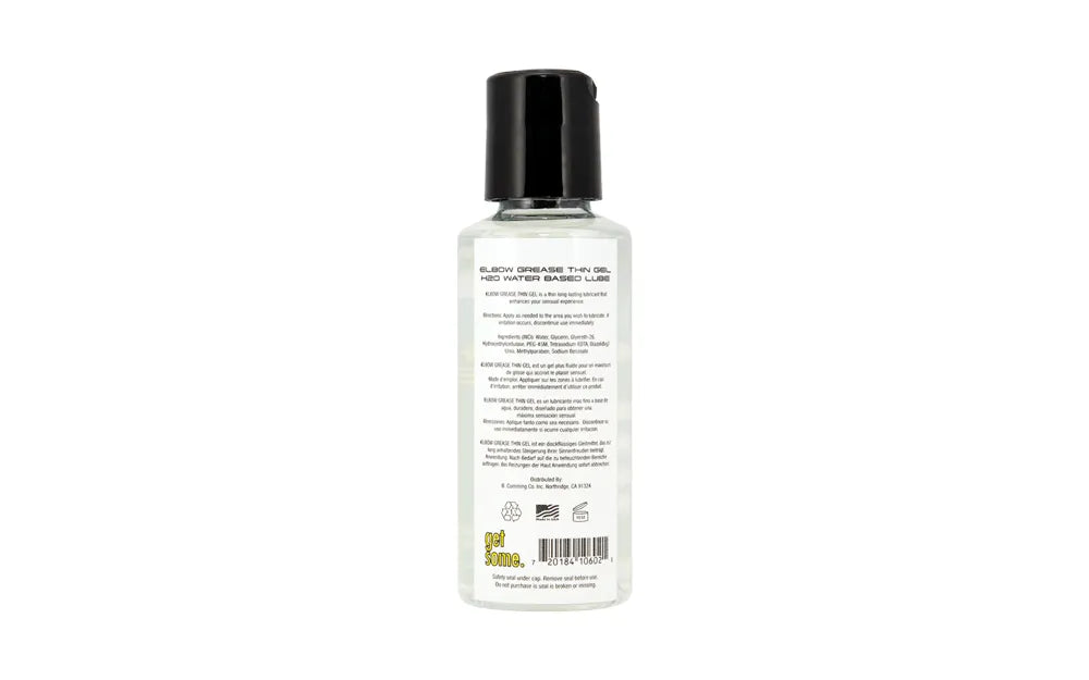 Elbow Grease H2O – Water-Based Thin Gel Lubricant 2.4oz