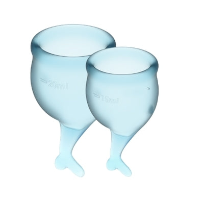 Feel Secure Menstrual Cup (Light Blue) – Medical Grade Silicone 2pcs