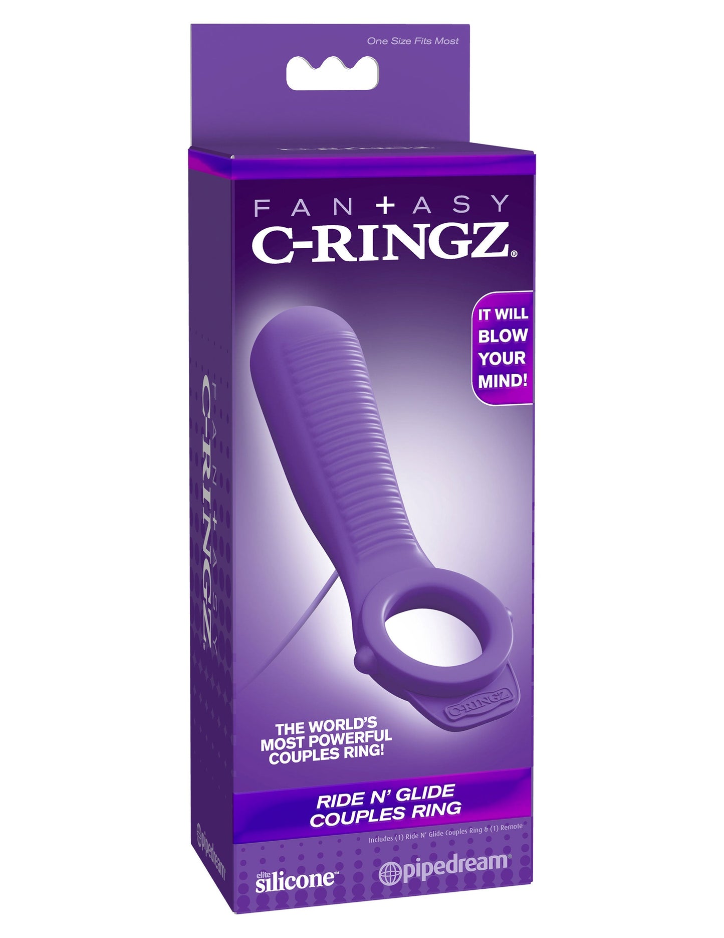 Fantasy C-Ringz Ride N Glide Couples Ring – Silicone Vibrating Couples Ring
