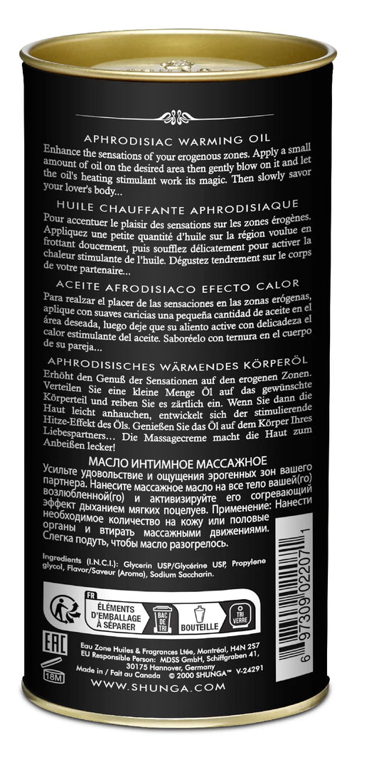 Aphrodisiac Vanilla Warming Oil – Sensation Enhancer Oil 3.5 Fl Oz