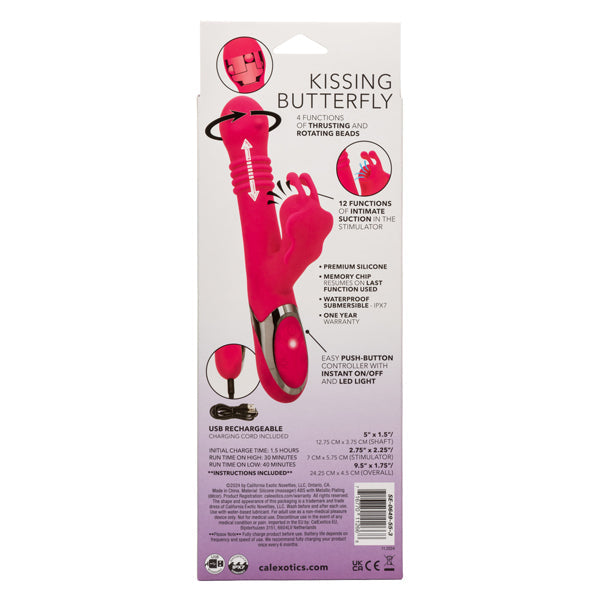 Enchanted Kissing Butterfly 5" Insertable Vibrator with Powerful Suction and Intimate Sensations