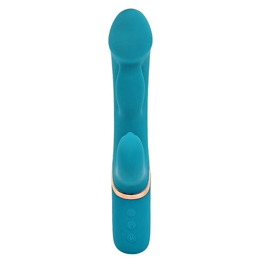 Adam & Eve Sirens Embrace (Teal) – USB Rechargeable Inflatable Rabbit Vibrator