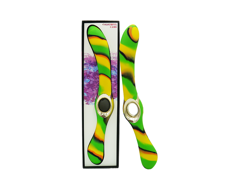 Colourful Camo Entice Double Ended Vibrator Green