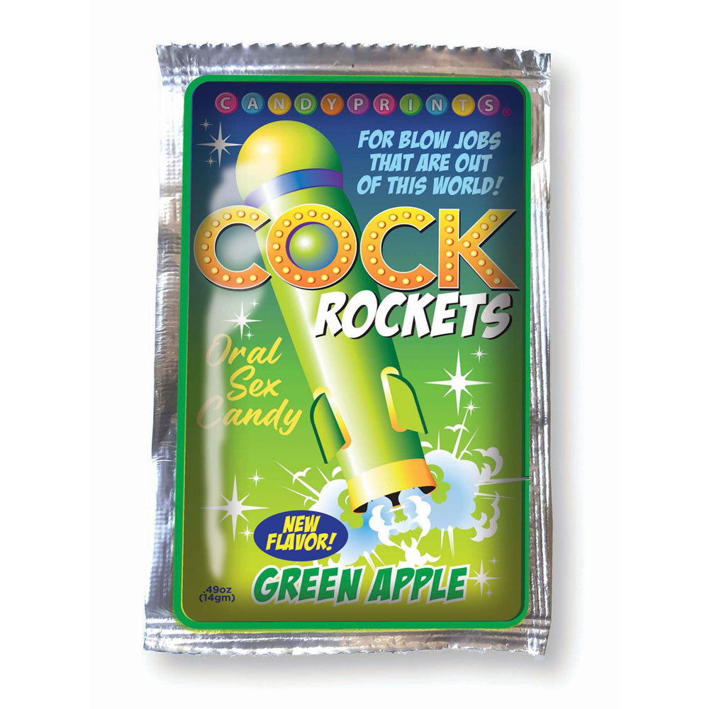Cock Rockets Green Apple – Flavoured Oral Sex Candy 15 Gram Candy