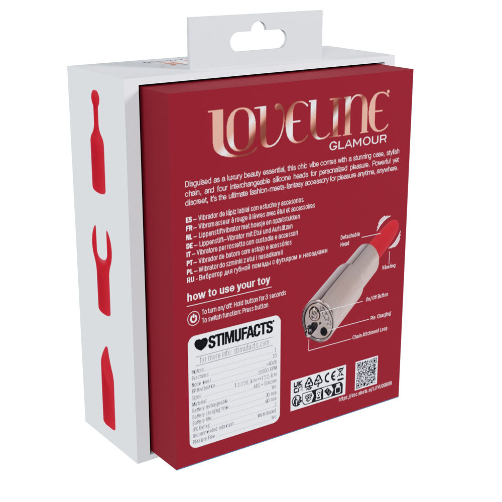 Loveline Diamond – 8.3 cm USB Rechargeable Lipstick Vibrator