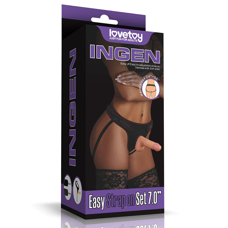 Easy Strap-on Set 7" (Flesh)