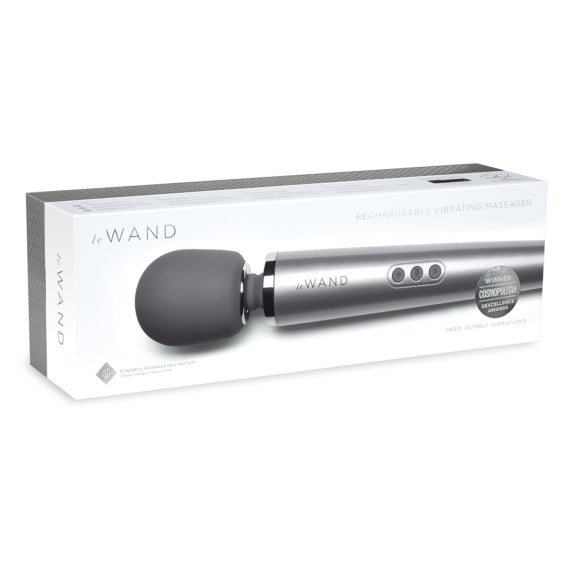 Le Wand Grey Massager with 10 Speeds and 20 Vibration Patterns