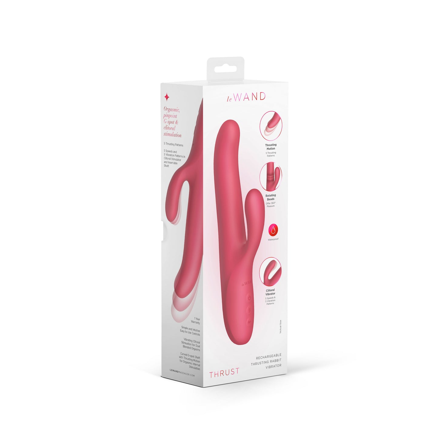 Le Wand Thrust Vibrator Ergonomic Design Powerful Motor