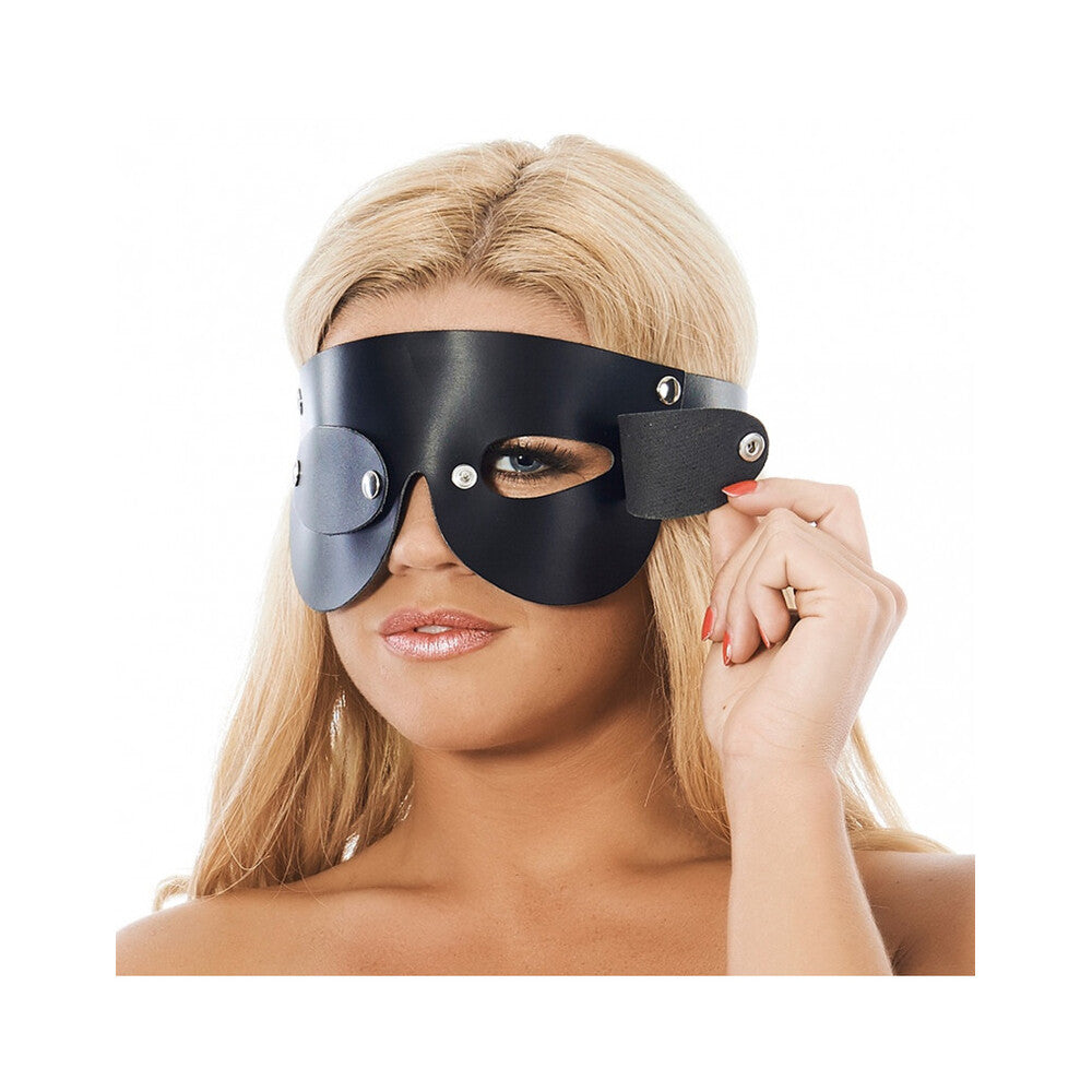 Leather Blindfold With Detachable Blinkers – Genuine Leather Sensory Play Accessory