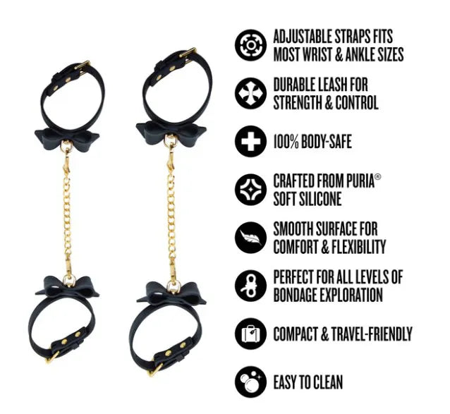 Temptasia Ardor Wrist and Ankle Restraints – Body-Safe Silicone Restraint Set