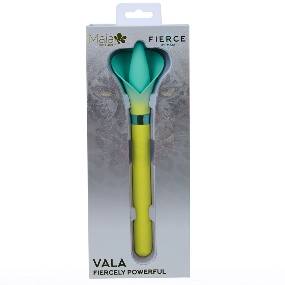 Maia Vala (Green) – USB Rechargeable Silicone Flower Vibrator 22.2 cm
