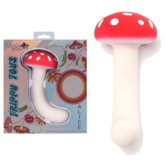 Maia Alice – USB Rechargeable Dual Motor Vibrating Mushroom 15.2 cm