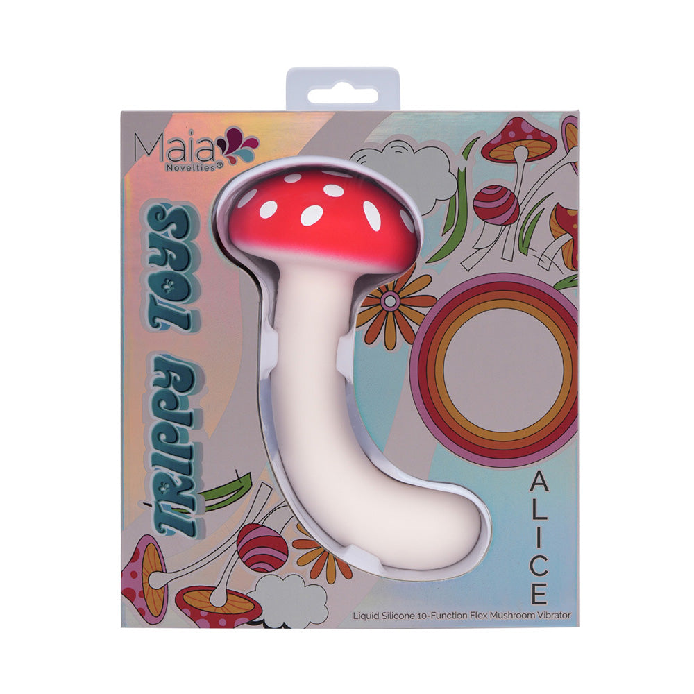 Maia Alice – USB Rechargeable Dual Motor Vibrating Mushroom 15.2 cm