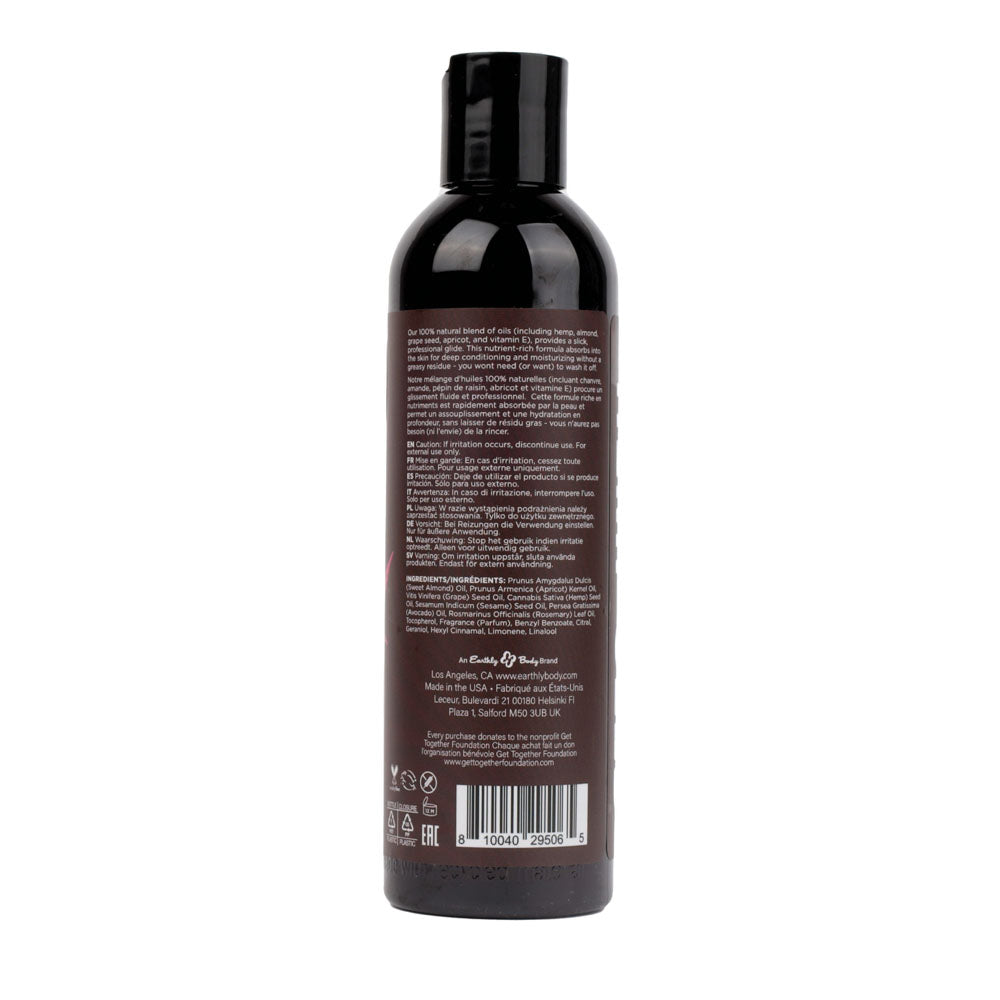 Hemp Seed Massage Oil Zen Berry Rose Scent – 237 ml Body Oil