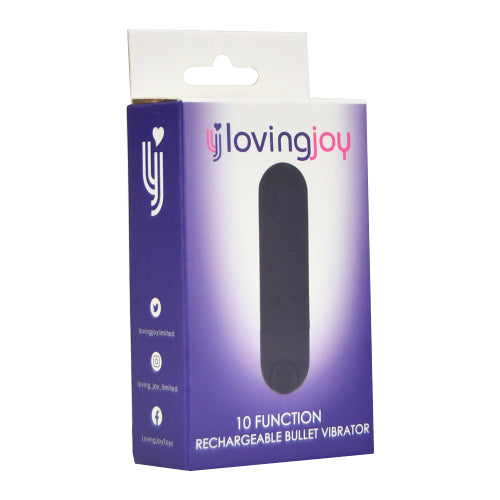 Loving Joy 10 Function Rechargeable Bullet Vibrator – USB Rechargeable
