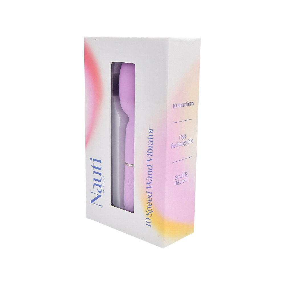 Nauti Petites 10 Speed Wand Vibrator – 5.5 Inch Silicone Wand Vibrator