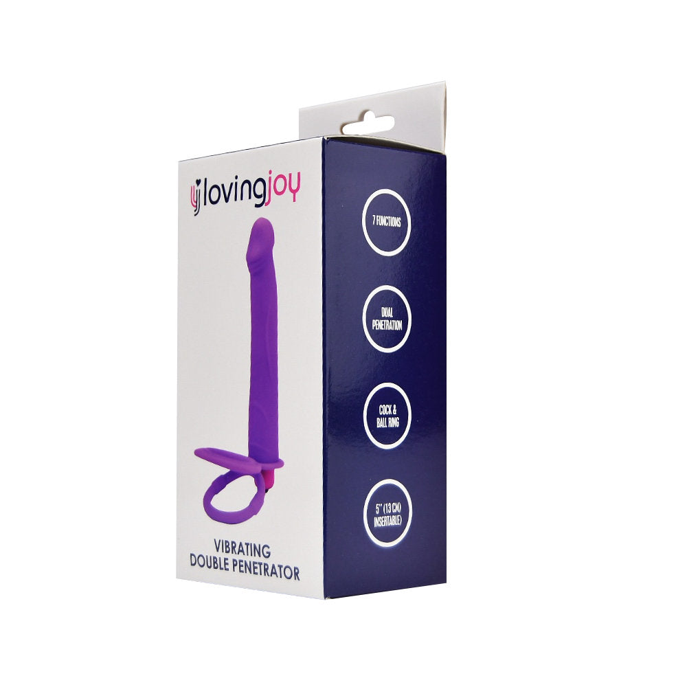 Loving Joy Double Penetration Strap-On – Silicone Vibrator 5 Inch