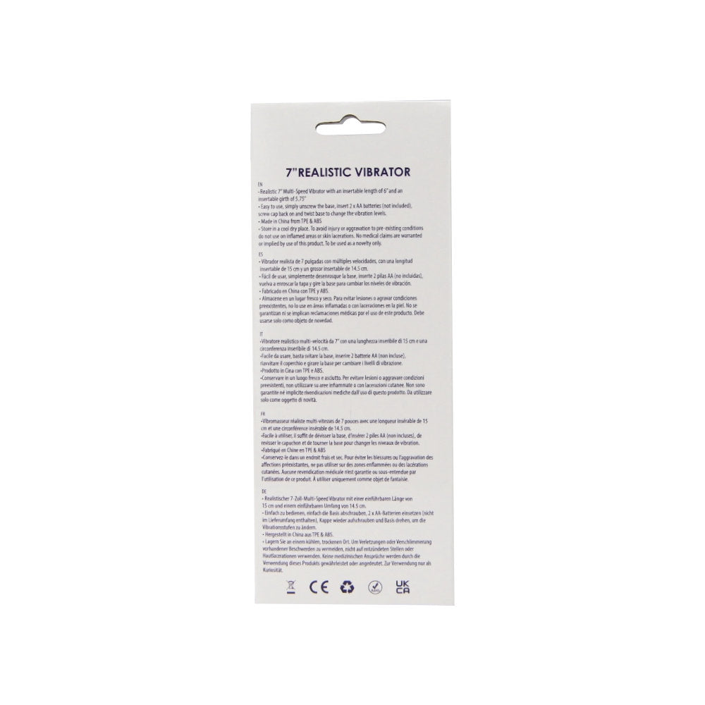 Loving Joy 7.25 Inch Realistic Vibrator (Vanilla) – Waterproof Multi-Speed 7 Inch Vibrator