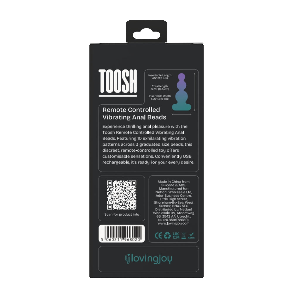 Toosh Remote Controlled Vibrating Anal Beads – Remote-Controlled Anal Toy