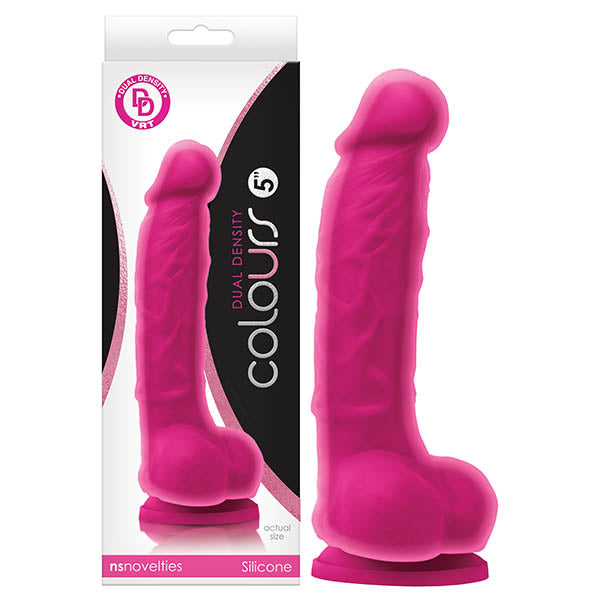 Colours Dual Density – 5 Inch Silicone Dong with Strong Suction Cup