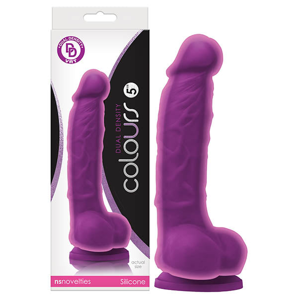 Colours Dual Density – 5 Inch Silicone Dong with Suction Cup