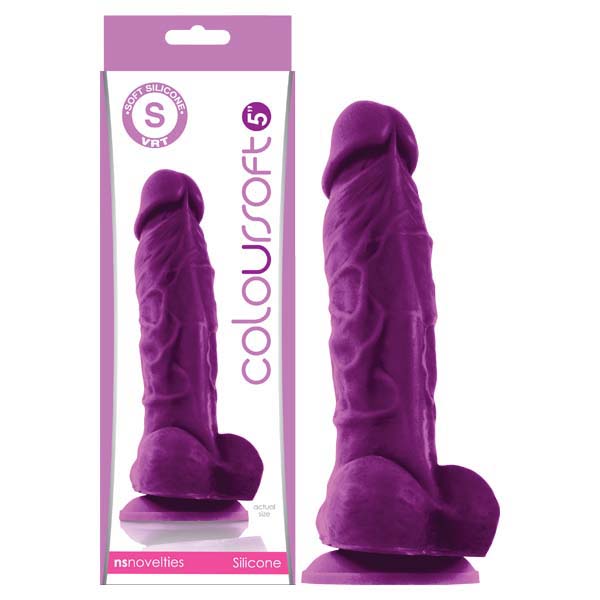 ColourSoft 5 Inch Soft Silicone Dildo with Suction Cup