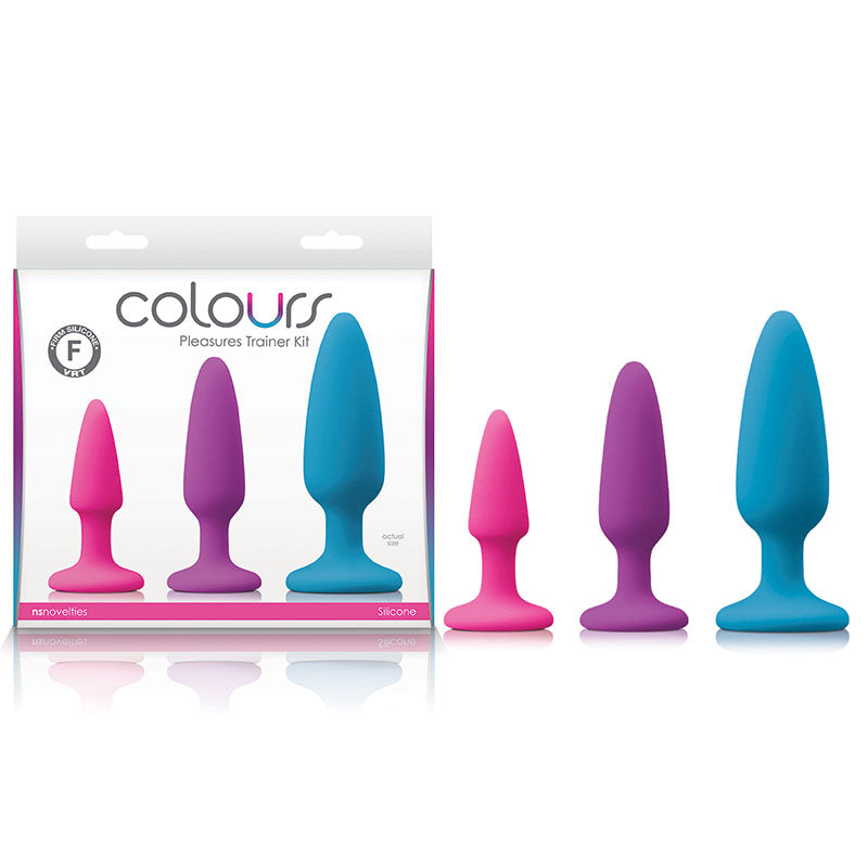 Colours Pleasures Trainer Kit – Set of 3 Silicone Butt Plugs