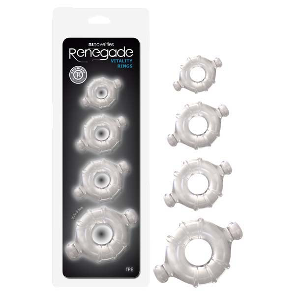 Renegade Vitality Rings (3 Colors) – Set of 4 Pliable Cock Rings