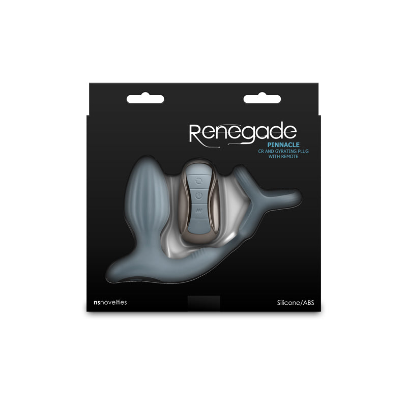Renegade Pinnacle (Grey) – Rechargeable Water-Resistant Vibrating Butt Plug with Cock Ring