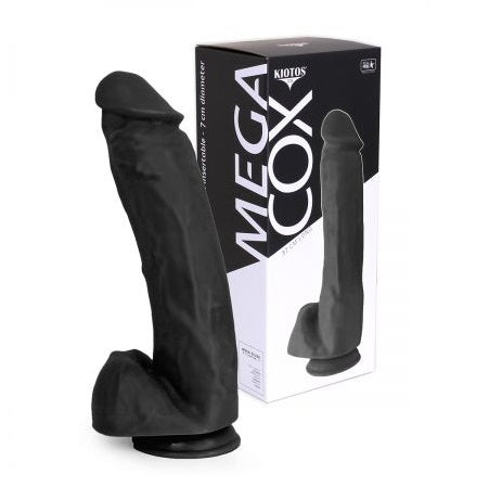 Kiotos Cox Mega Black 01 Realistic Large Suction Cup Dildo 37 cm