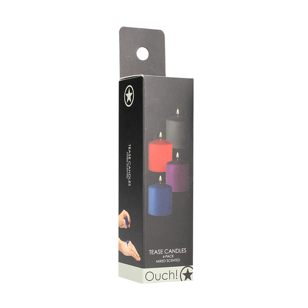 Ouch 4 Pack Mixed Scented Tease Candles – Warming Sensation Candles