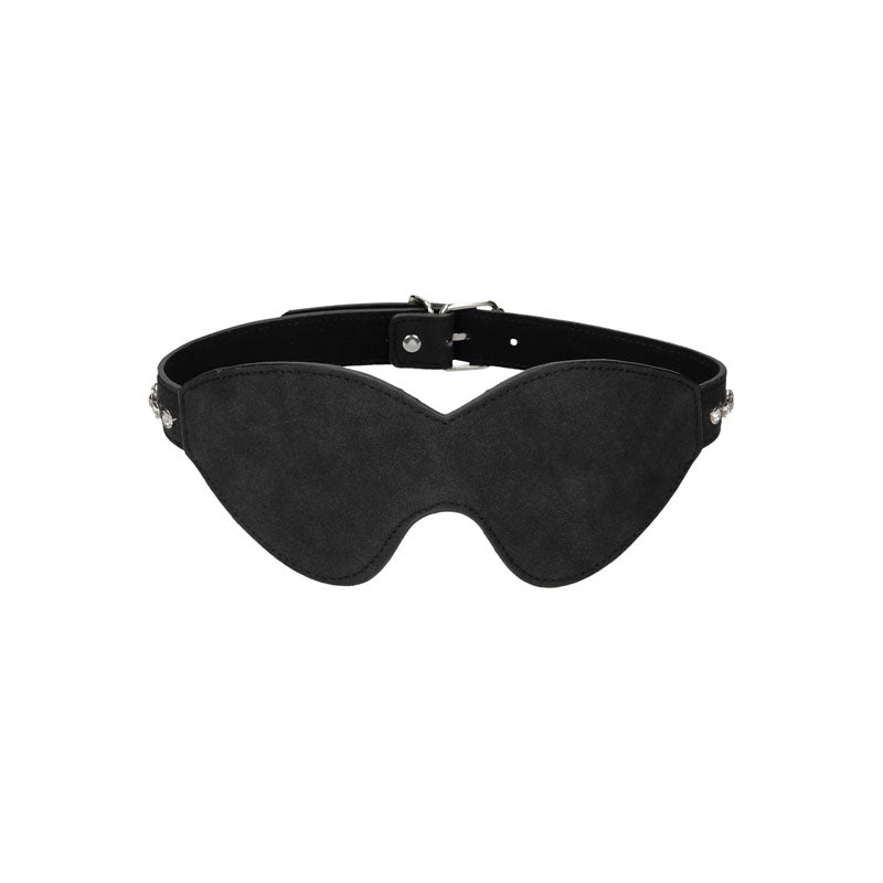 Ouch Diamond Studded Eye Mask - Faux Leather Adult Accessory