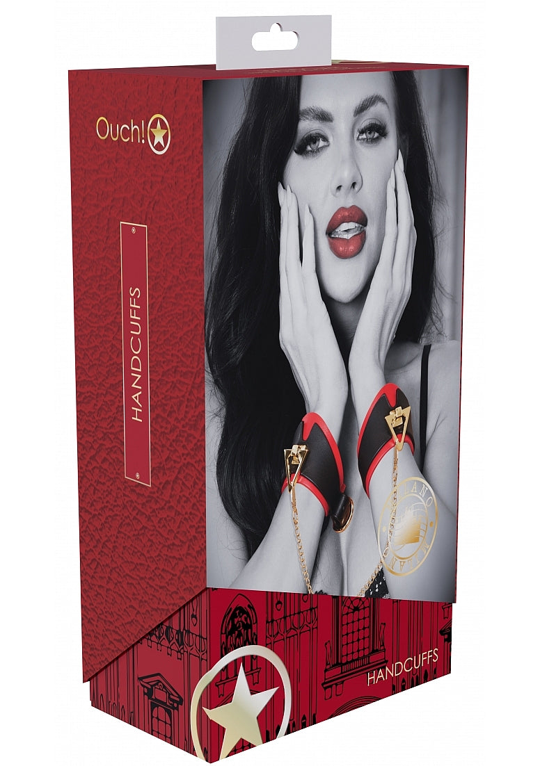 Ouch Milan Collection Handcuffs High Quality Bonded Leather Chic Design