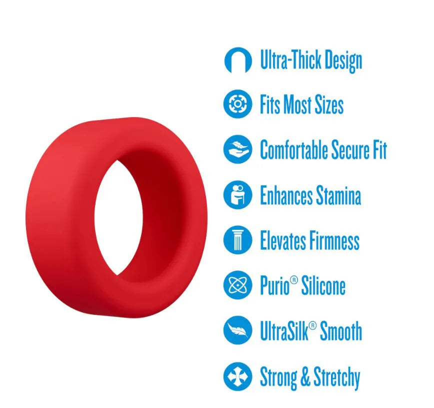 Performance Plus Pursuit (Red) – Durable Thick Cock Ring