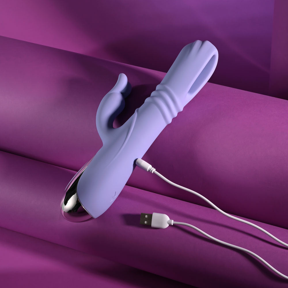 Playboy Pleasure Tap Me In – USB Rechargeable 24.2 cm Rabbit Vibrator