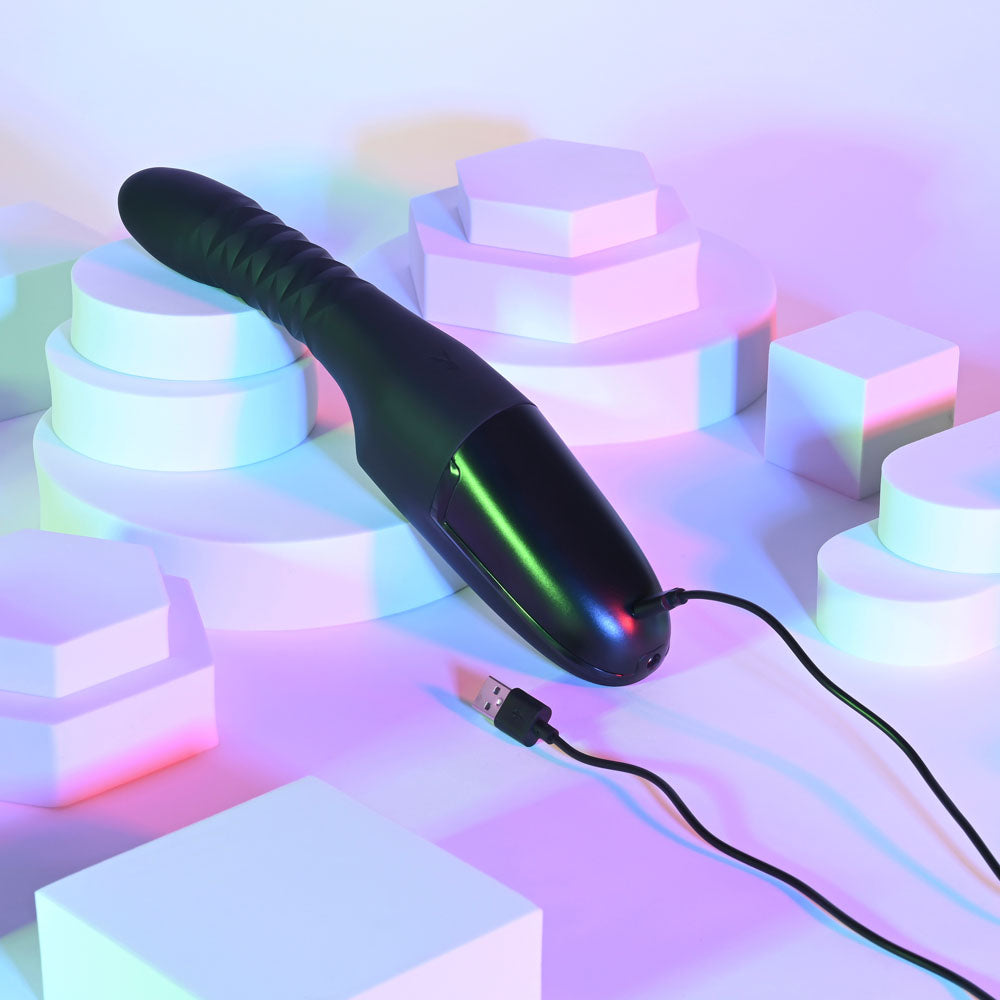 Playboy Pleasure Overdrive – 28.2 cm USB Rechargeable Thrusting Vibrator