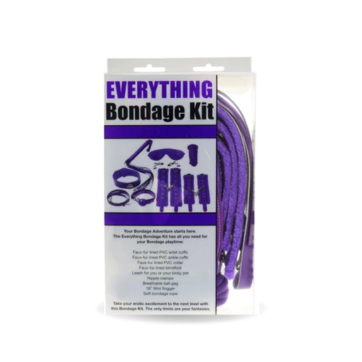 Bizarre Video Everything Bondage Kit Purple Faux-Fur Lined PVC Restraints and Accessories
