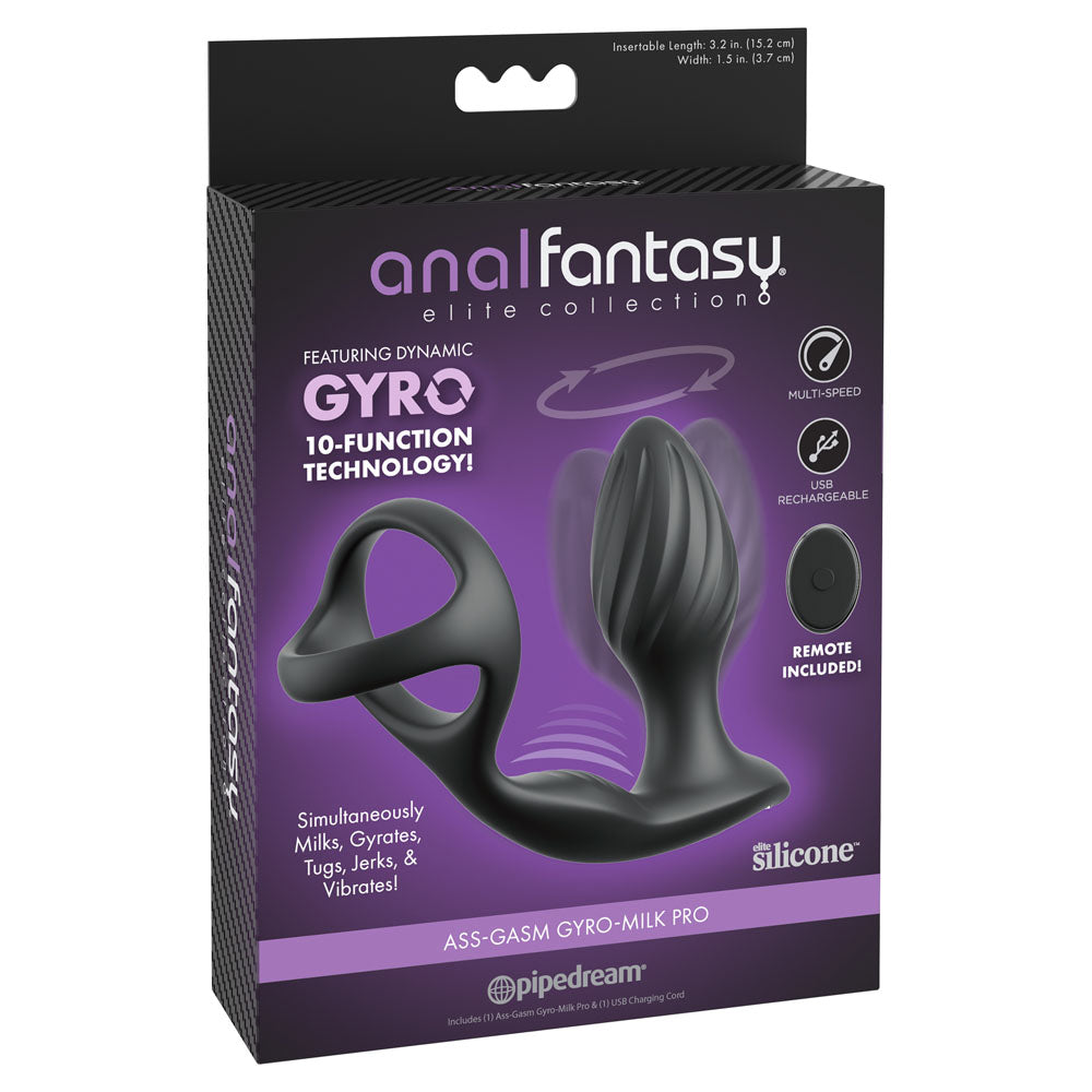 Anal Fantasy Elite Collection Ass-Gasm Gyro-Milk Pro (Black) – Prostate Massager