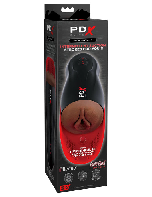 PDX Elite Male Masturbation Stroker With Pulsation Brown