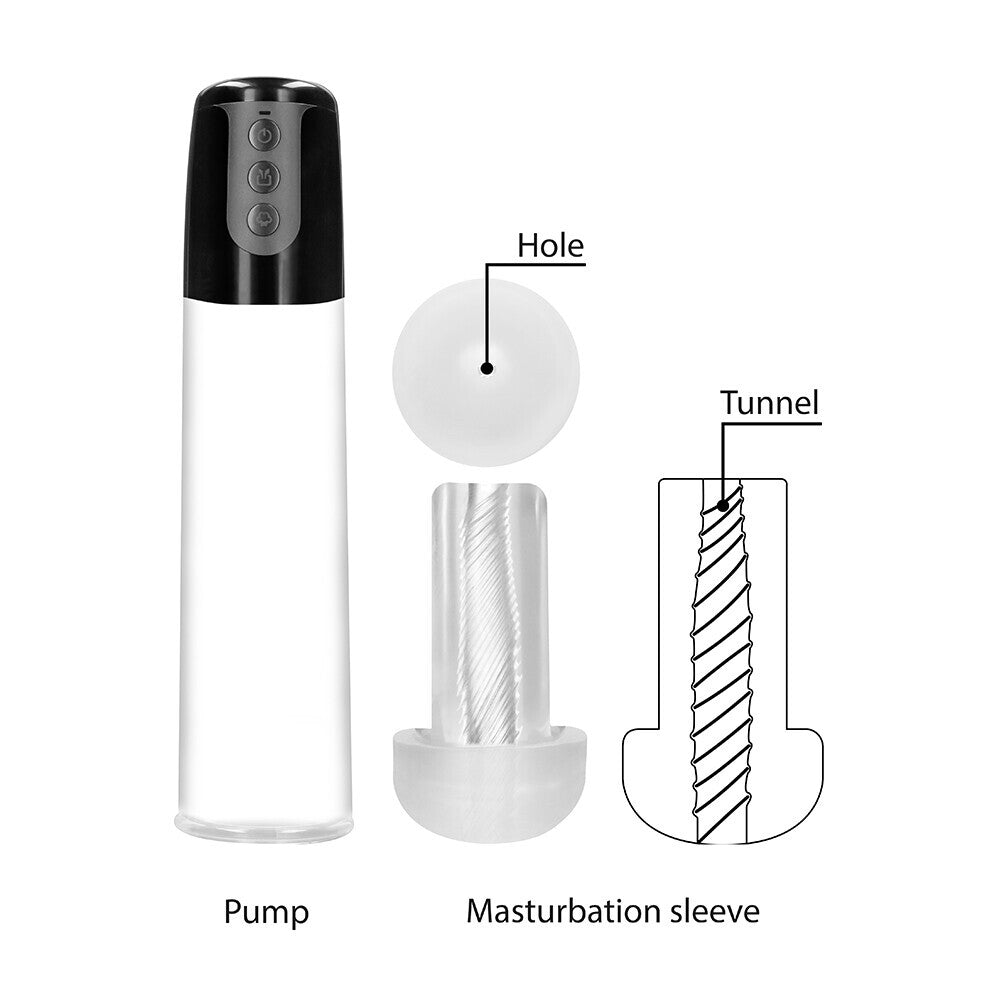 Pumped Automatic Cyber Pump – Masturbation Sleeve Pump with 3 Speeds